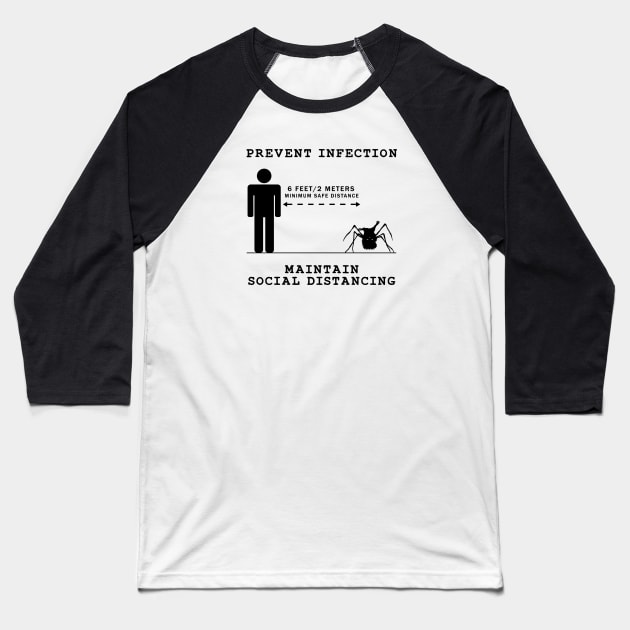 Social Distance Thing - blk Baseball T-Shirt by CCDesign